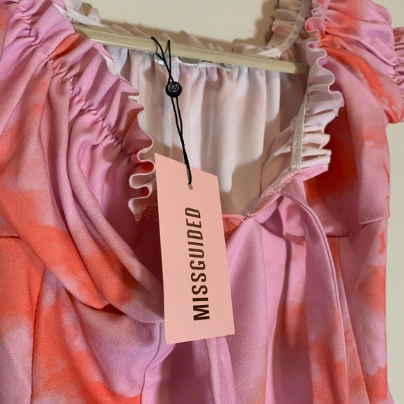 Missguided Tie-Dye Milkmaid Bodysuit - Picture 4 of 6